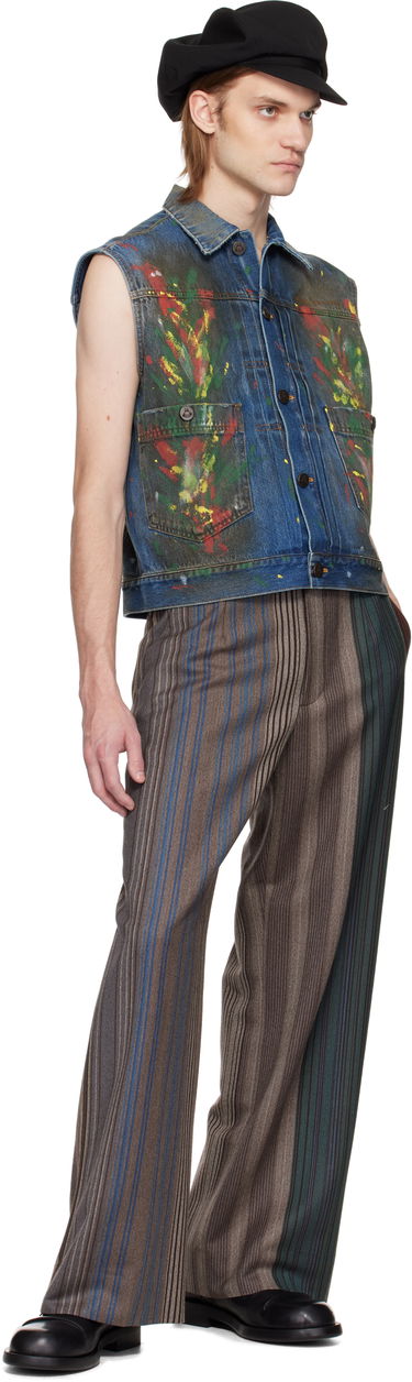 Vesta Vivienne Westwood Vivienne Westwood Marlene Painted Denim Vest Modrá | 3901000I-W0161-, 3