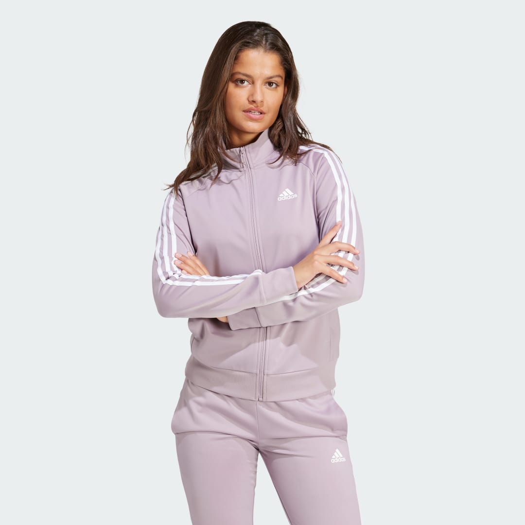 Mikina adidas Performance Slim 3-Stripes Track Jacket Fialová | IN2208, 0