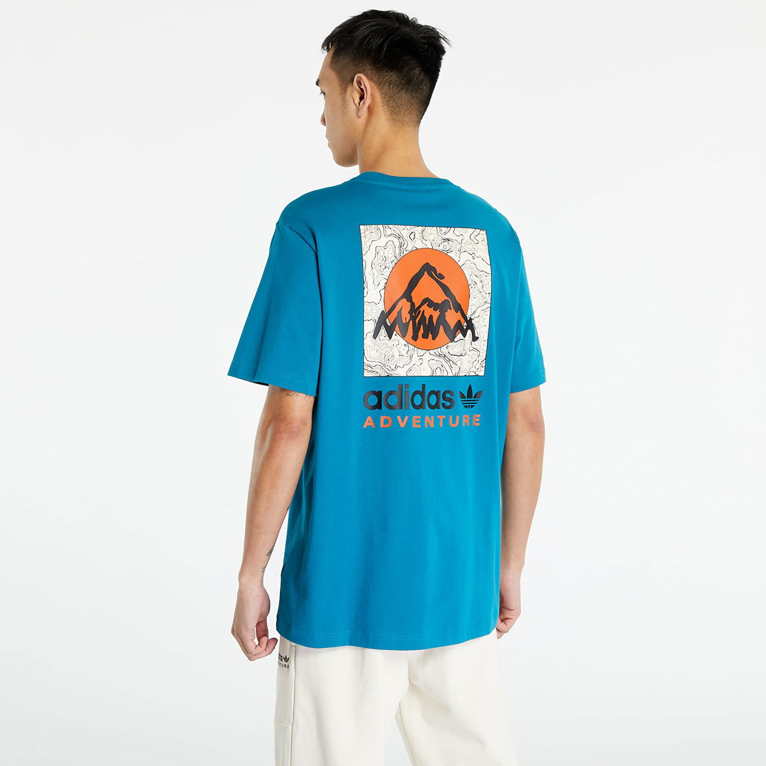 Tričko adidas Originals Adventure Mountain Back Tee Modrá | IC2362, 1