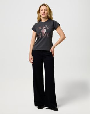 Tričko Wrangler Wild West Graphic Slim Shrunken T-Shirt XS Šedá | 112370767:XS, 2