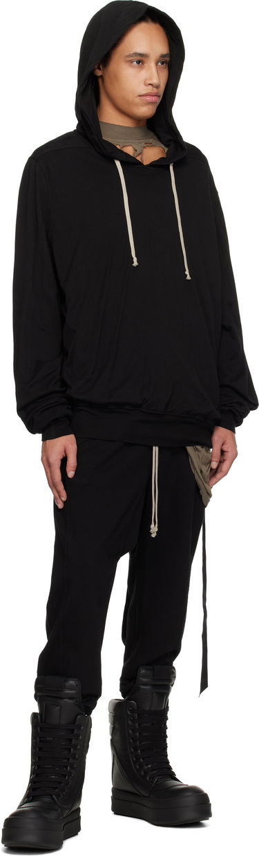 Mikina Rick Owens Rick Owens DRKSHDW Hollywood Oversized Hoodie Čierna | DU01E3262 BHDB, 3
