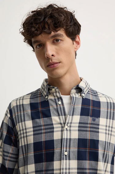 Košeľa Barbour Edgar Slim Fit Button-Down Shirt Modrá | MSH5355, 3