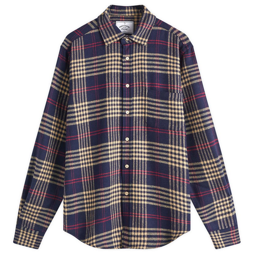 Košeľa Portuguese Flannel Flannel Shirt Large Modrá | PF-AW24069-NVY