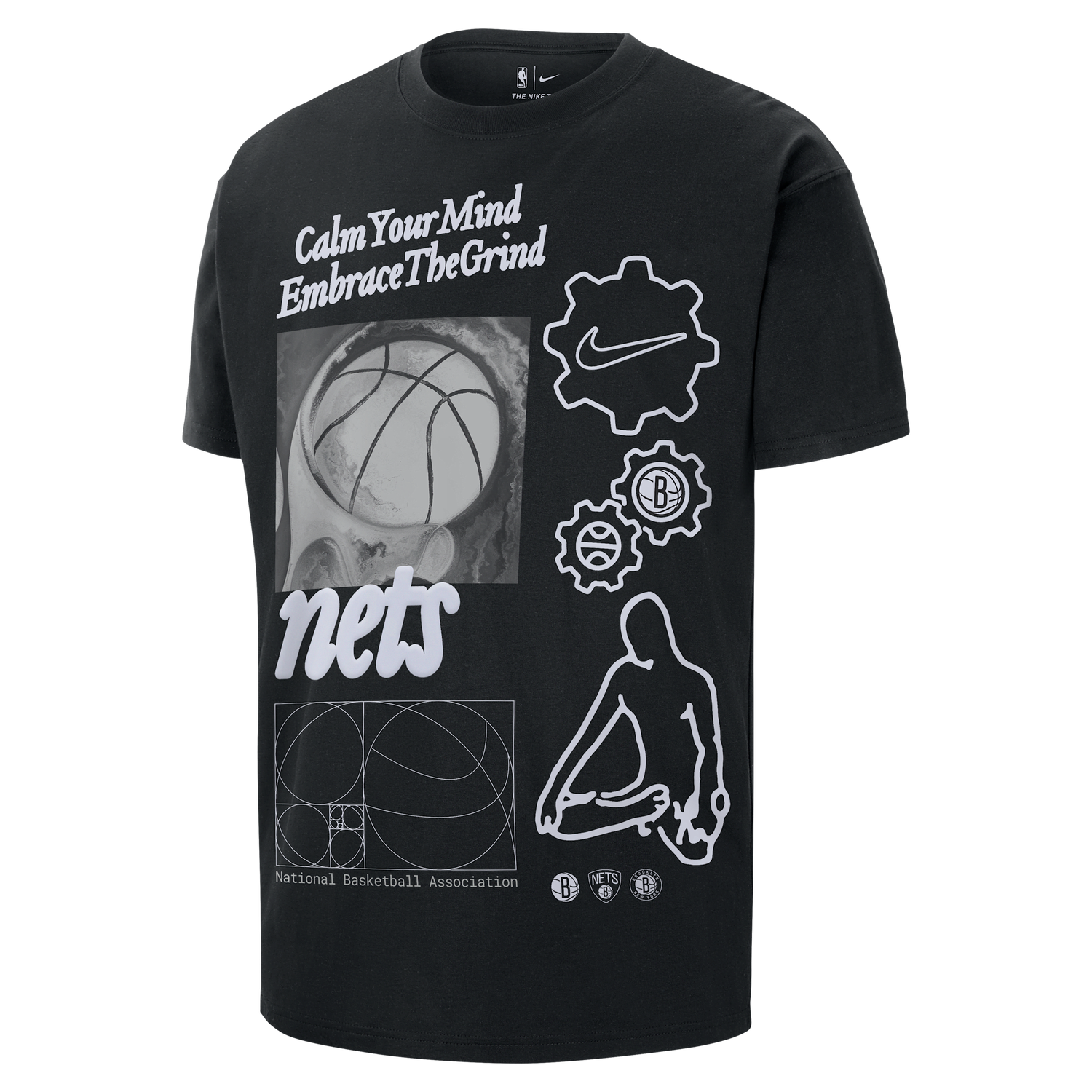 Tričko Nike Max90 Brooklyn Nets Courtside T-Shirt Čierna | HQ0625-010, 0