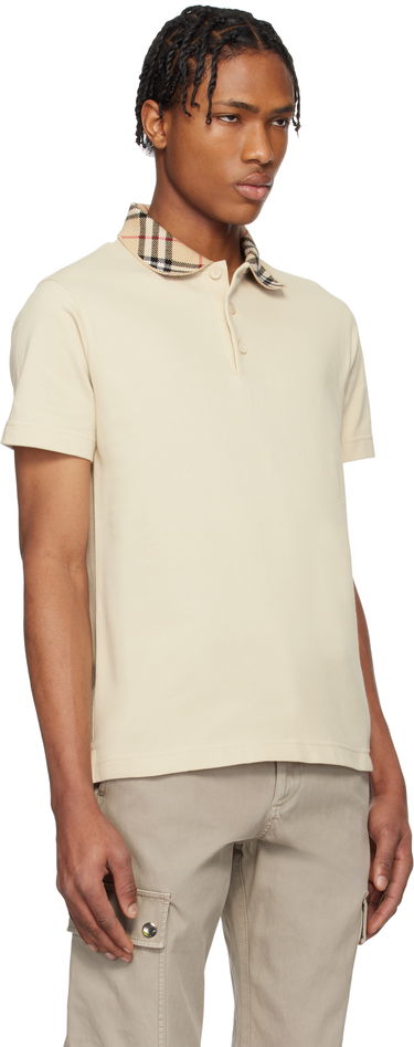 Polo tričko Burberry Burberry Check Collar Cotton Polo Béžová | 8103864, 1