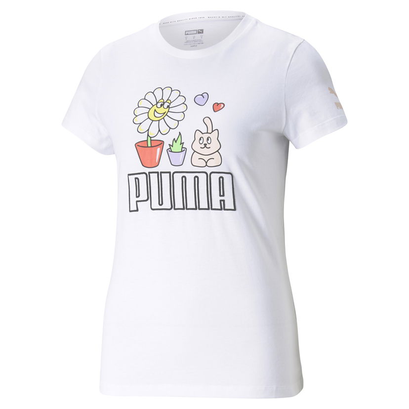 Tričko Puma Graphic Tee Summer Streetwear White Biela | 532552-02