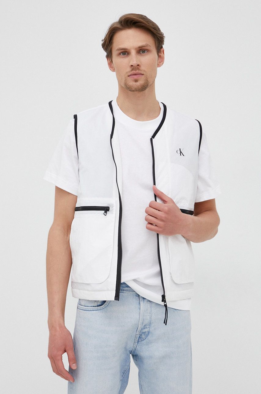 Vesta CALVIN KLEIN Jeans Vest Biela | J30J320273.PPYY, 0