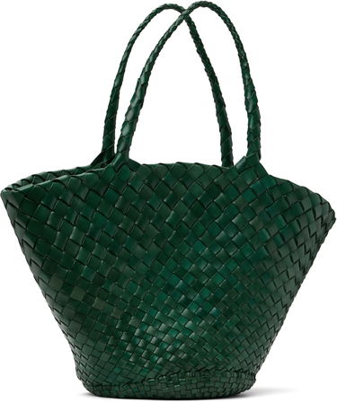 Tote bag Dragon Diffusion Dragon Diffusion Egola Woven Leather Tote Zelené | 8026, 2