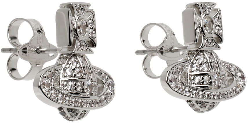 Náušnice Vivienne Westwood Carmela Bas Relief Silver Earrings Metalická | 6201033A-02P102-SM, 1