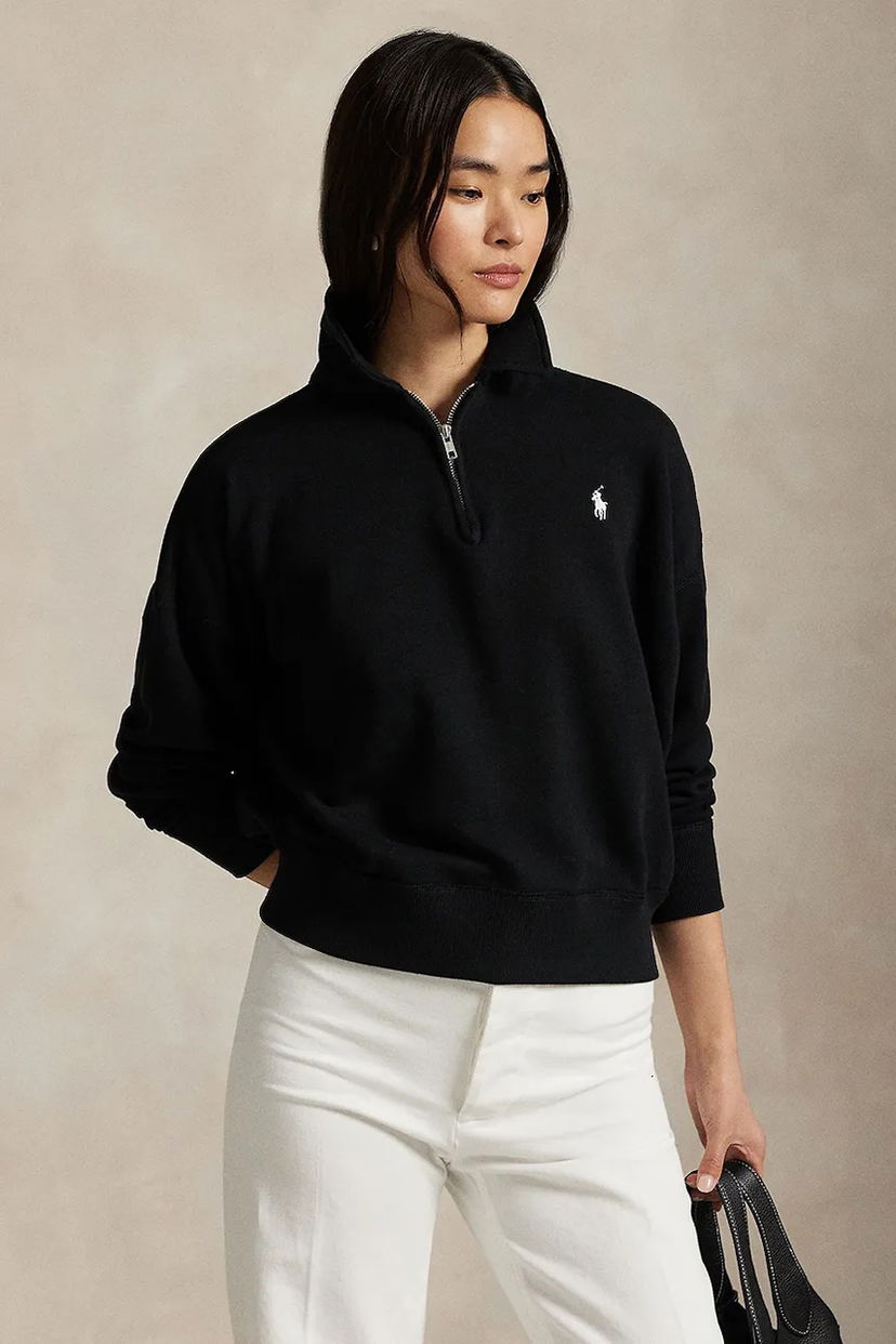 Mikina Polo by Ralph Lauren Polo Ralph Lauren Half-Zip Fleece Sweatshirt Čierna | 211971696