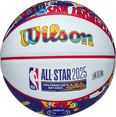 Športový doplnok Wilson Tennis NBA All Star 2025 San Francisco Bay Area Colorful Patterned Basketball Rôznofarebný | wz3020201xb3-wz3020201xb3, 2
