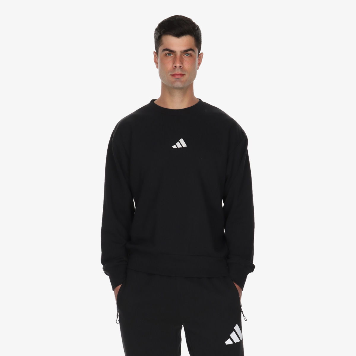Mikina adidas Originals Essentials FeelCozy French Terry Sweatshirt Navy | JE3837, 1