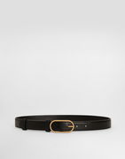 Dolce & Gabbana Calfskin Belt with Oval Buckle