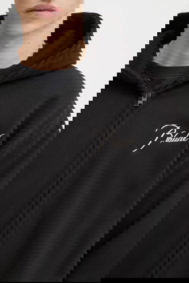 Mikina Rhude RHUDE Classique Zip-Up Hooded Hoodie with Embroidered Logo Čierna | RHFW25HO05012, 3