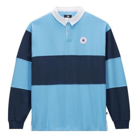 Polo tričko Converse All Star Long Sleeve Rugby Shirt Modrá | 10025229-A03