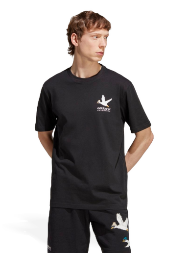 Tričko adidas Performance Tee Adventure Graphic Duckies Čierna | HZ1148