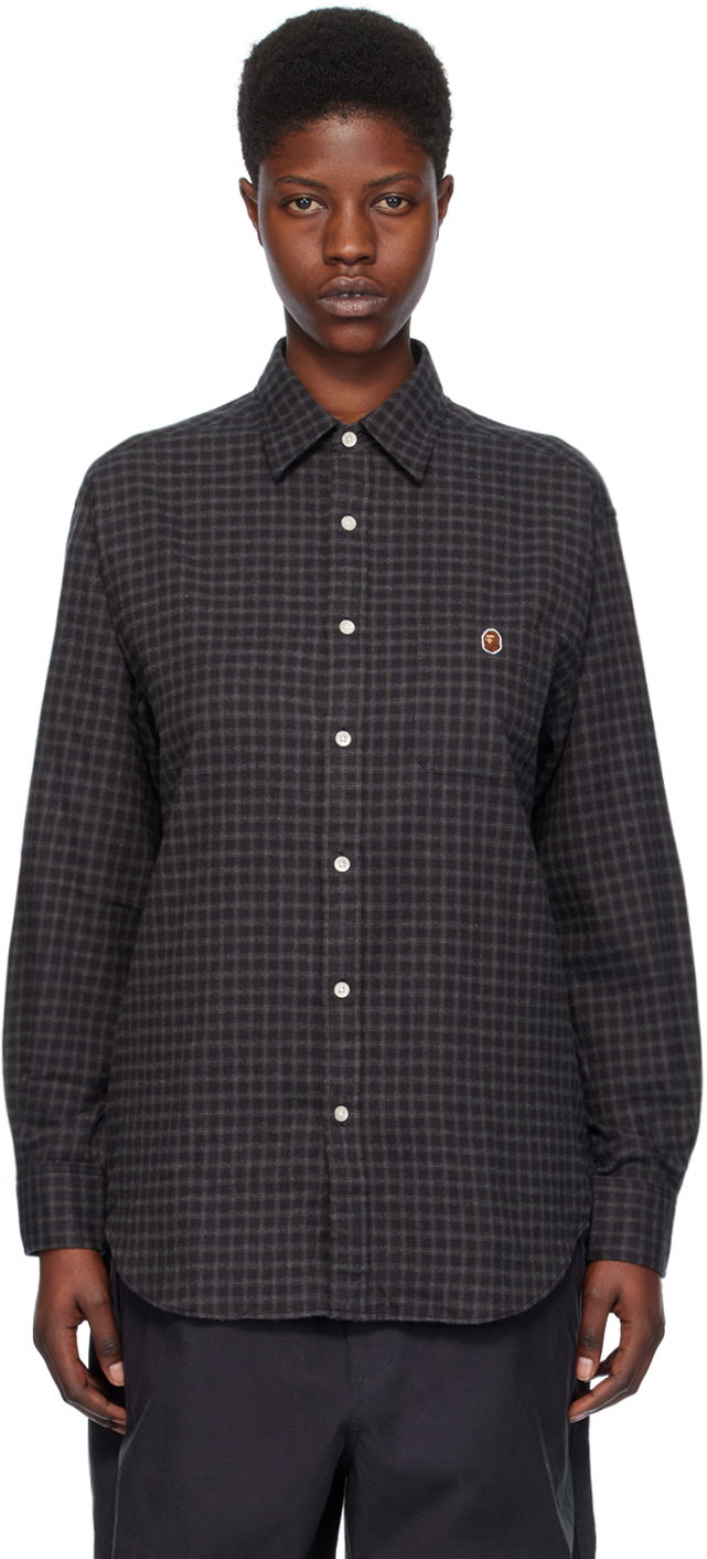 Košeľa BAPE Appliqué Shirt Čierna | 001SHJ802002L, 0