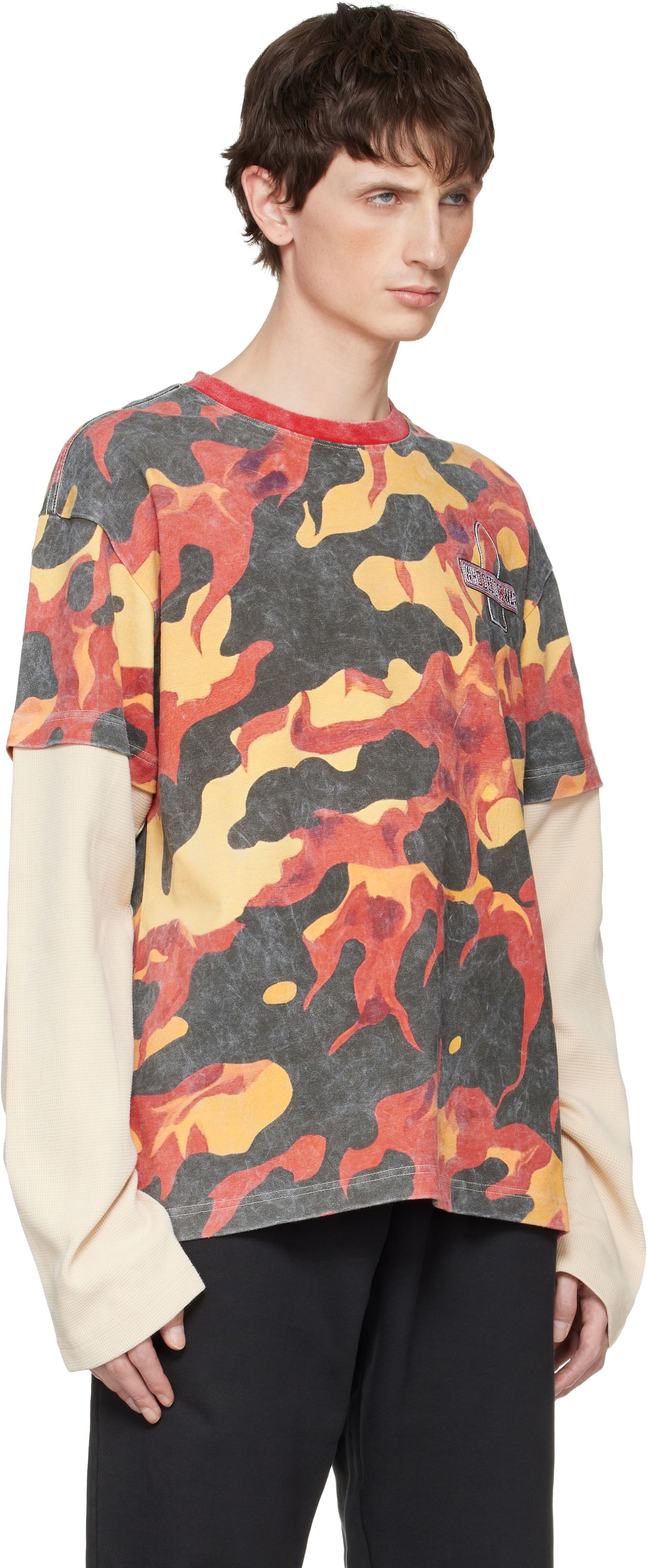Tričko Who Decides War Who Decides War Flame Camo Double T-shirt Rôznofarebný | 1110260030FW25, 1