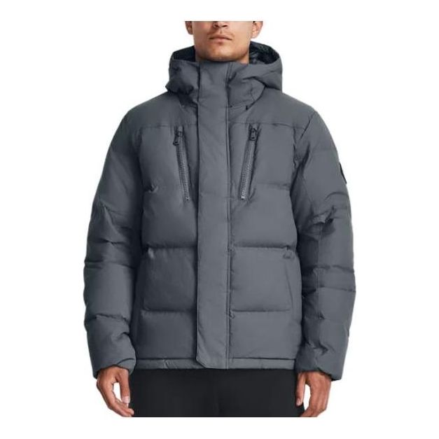 Prešívaná bunda Under Armour Men's Down Crinkle Hooded Jacket Šedá | 1378830-002