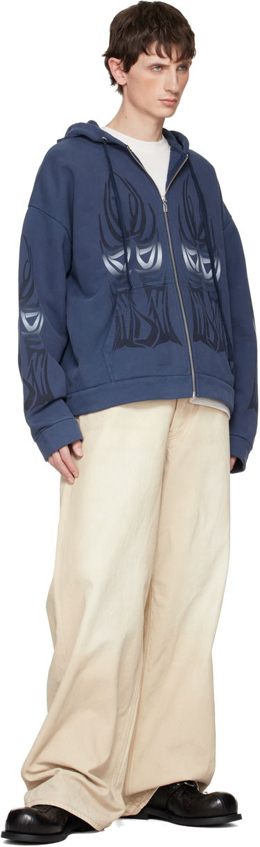 Mikina Who Decides War Winged Zip Up Hoodie Modrá | 1110640002FW25, 3