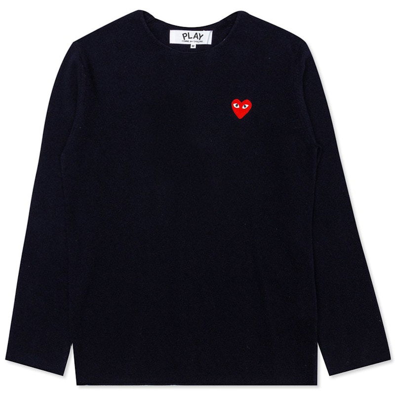 Mikina Comme des Garçons Play Red Heart Crewneck Navy | AZ-N067-051-2, 0