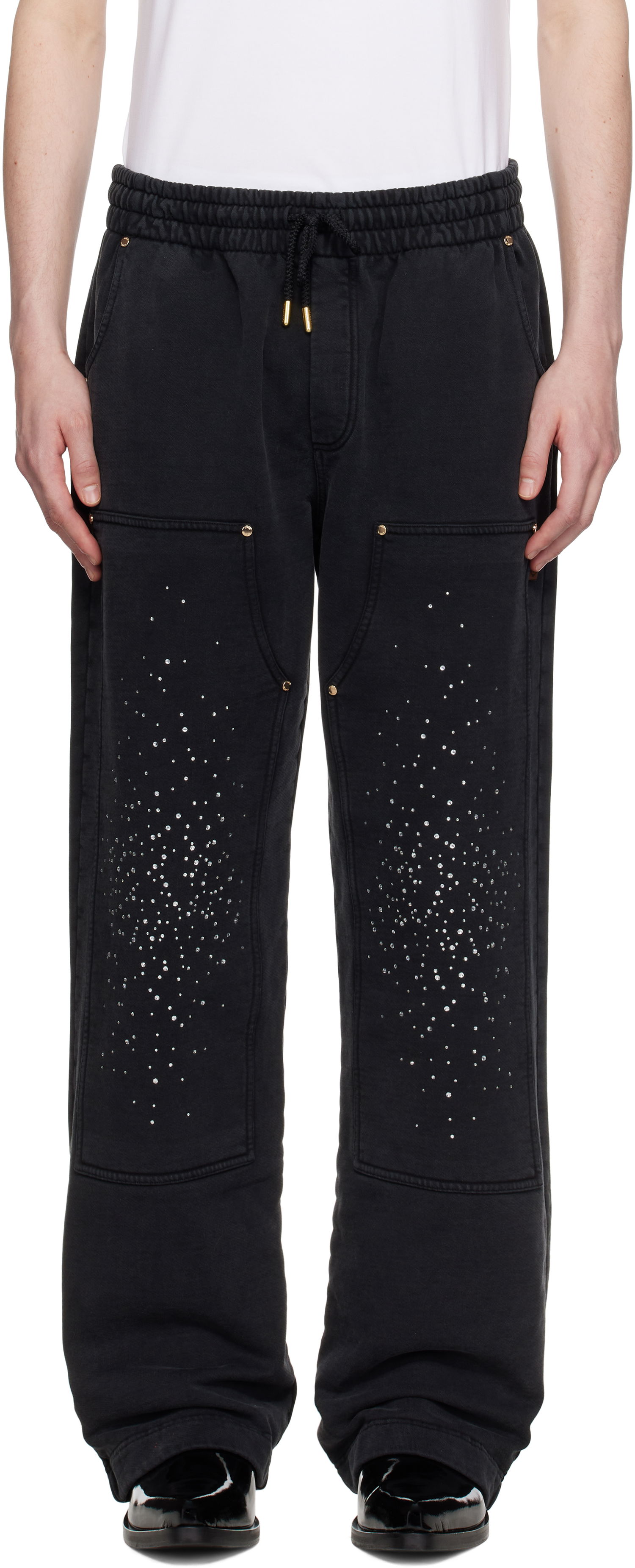 Tepláky Casablanca Casablanca 'La Prémonition' Crystal Embellished Lounge Pants Čierna | U-MS25-JTR-245-01, 0