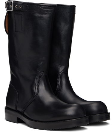 Tenisky a topánky Dries Van Noten Dries Van Noten Leather Biker Boots Čierna | 252-021700-105, 3