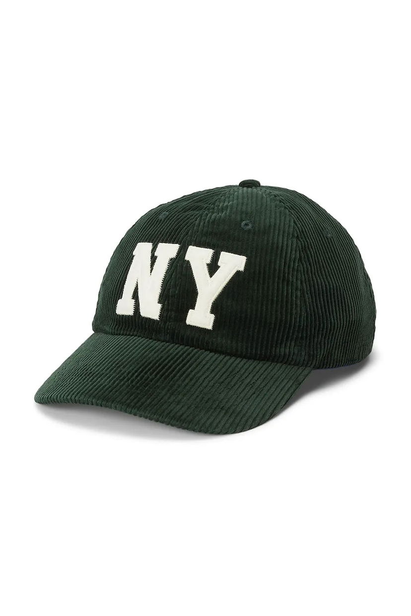 Šiltovka Polo by Ralph Lauren Corduroy Baseball Cap with NY Appliqué by Polo Ralph Lauren Zelené | 211A87348