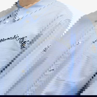 Košeľa Moncler Oxford Cotton Shirt With Logo Patch Modrá | 2F000-06-20838-701, 5