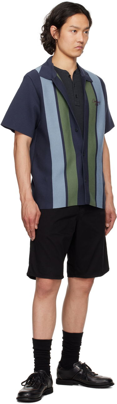 Košeľa Carhartt WIP Short Sleeve Memory Knit Striped Shirt Navy | I034533, 3