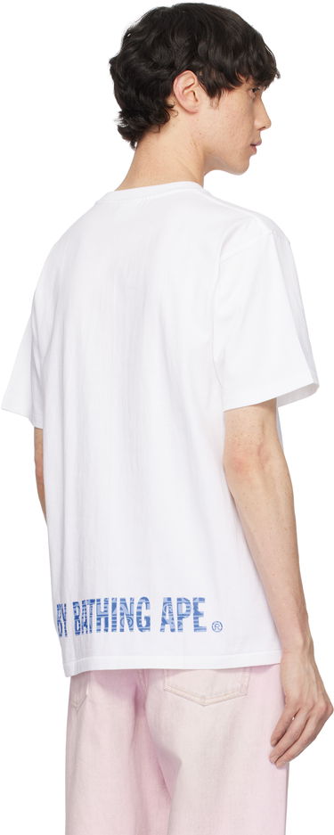 Tričko BAPE Lux Sport Pattern Ape Face T-Shirt Biela | 001TEK801049M, 2