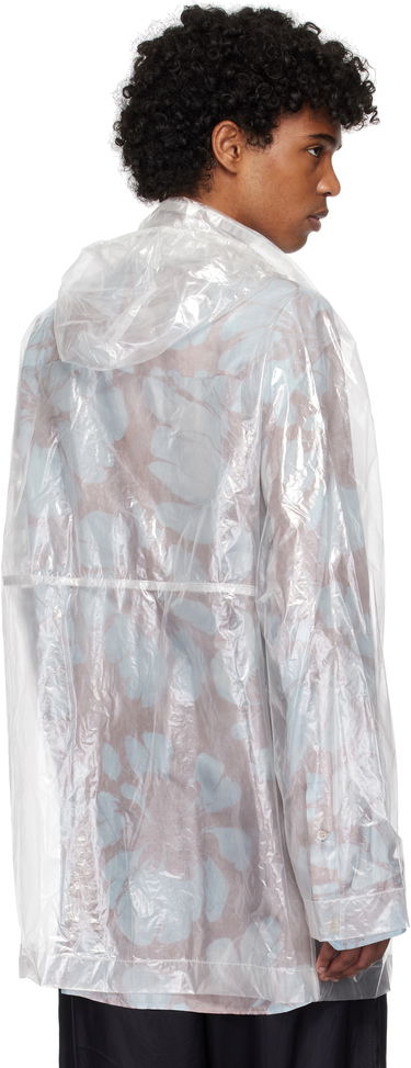Vetrovka Dries Van Noten Dries Van Noten Transparent Nylon Hooded Jacket Biela | 251-020553-1257, 2