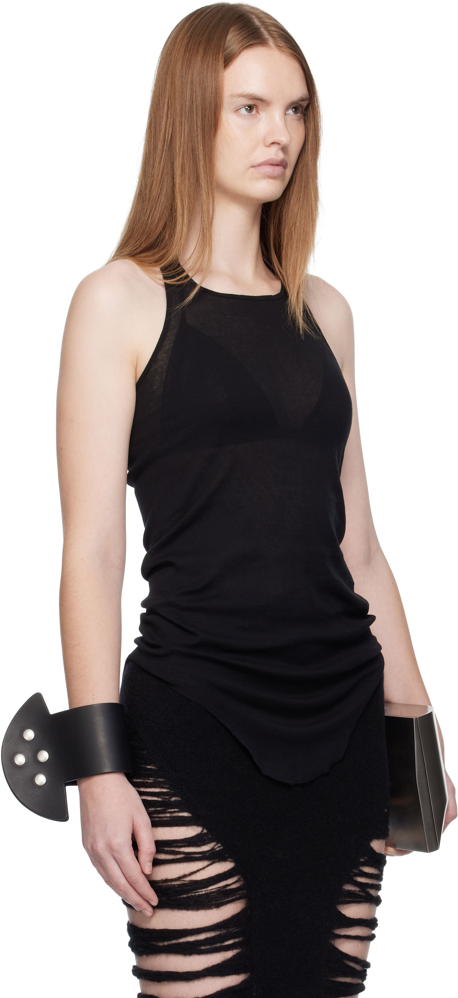 Tielko Rick Owens Rick Owens Concordians Rib Tank Top Čierna | RP02E4101 MR, 1