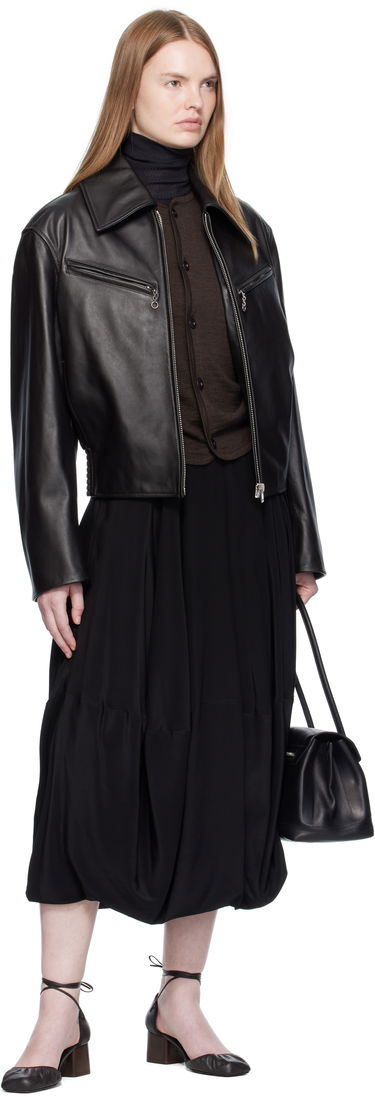 Bunda LEMAIRE Lemaire Boxy Leather Blouson Jacket Čierna | OW1159 LL0147, 3