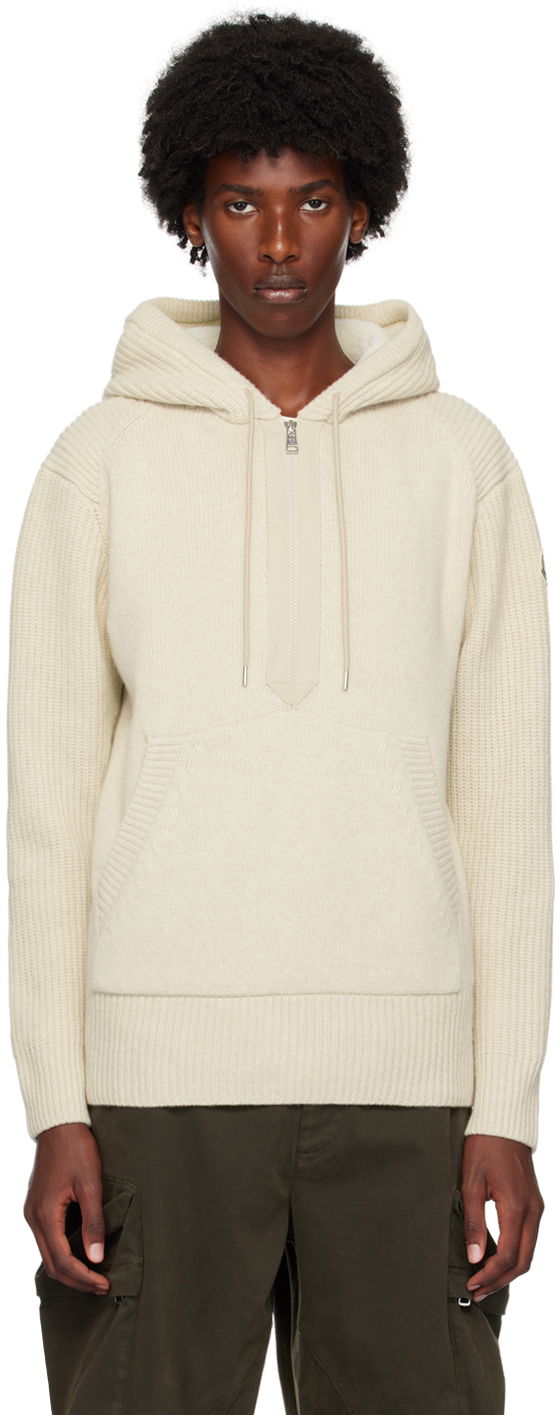 Mikina Moncler Off-White Wool & Cashmere Hoodie Béžová | J20919G00003M4281, 0