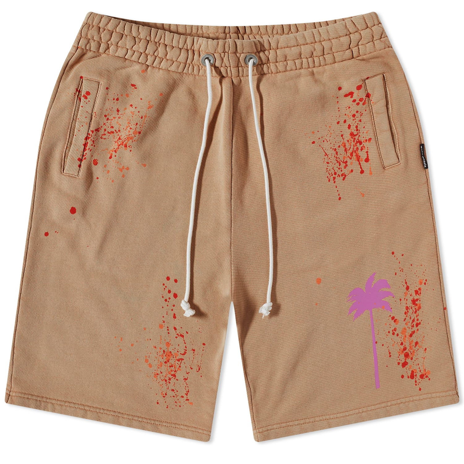Šortky Palm Angels Painted Logo Sweat Short Hnedá | PMCI010S23FLE0016235, 0