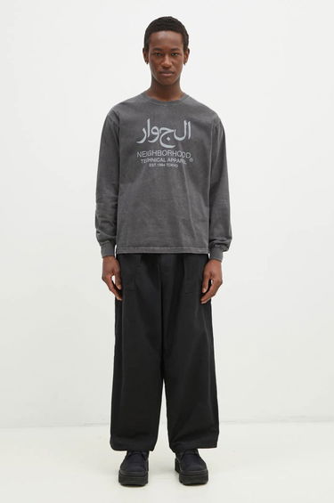 Tričko Neighborhood NEIGHBORHOOD Arabic Logo Long Sleeve T-Shirt Šedá | 242PCNH.LT15, 4
