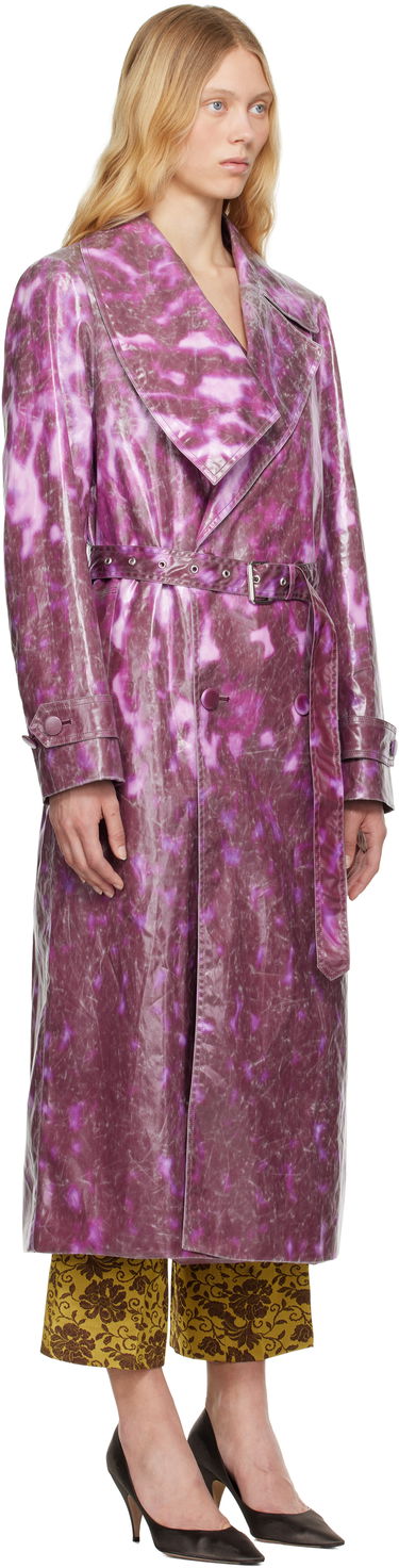 Pláštenka Dries Van Noten Dries Van Noten Double-Breasted Trench Coat Fialová | 251-010213-1108, 1