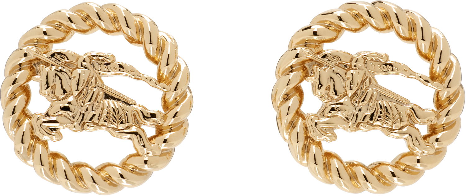 Náušnice Burberry EKD Twisted Rope Stud Earrings Metalická | 8120248, 0