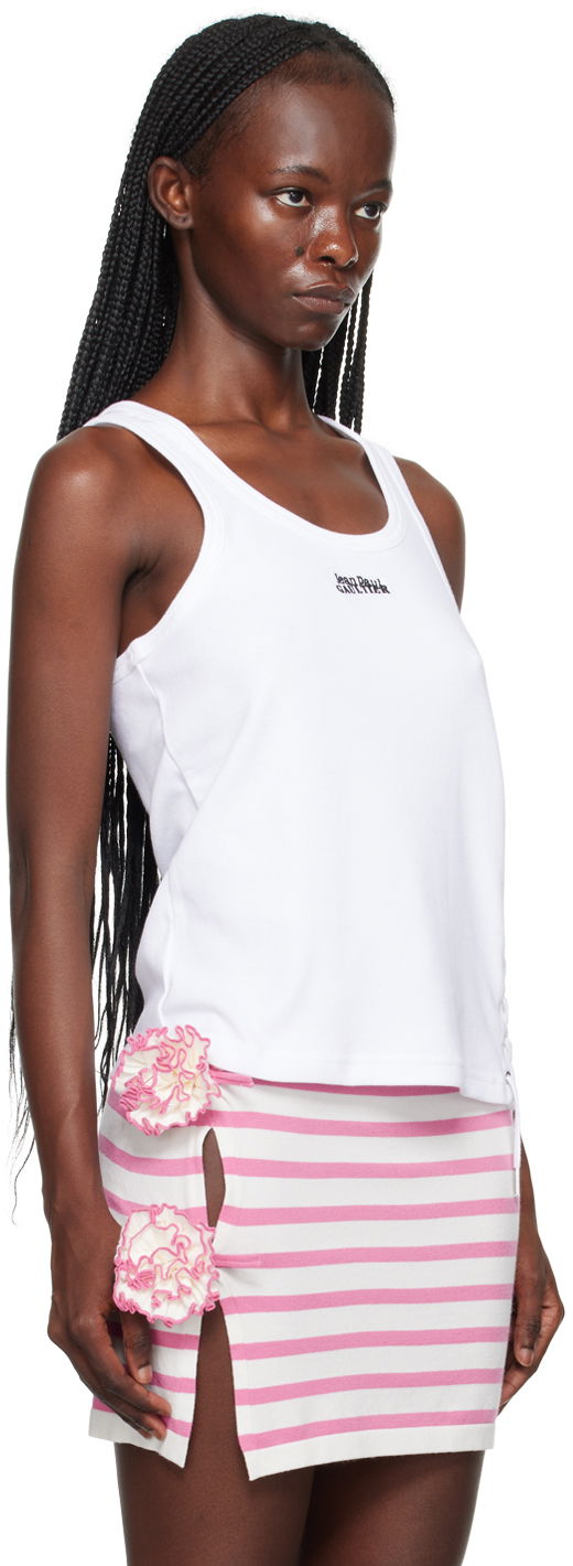 Tielko Jean Paul Gaultier Jean Paul Gaultier Lace-Up Tank Top Biela | 23/12-U-DB005B-J036-01, 1