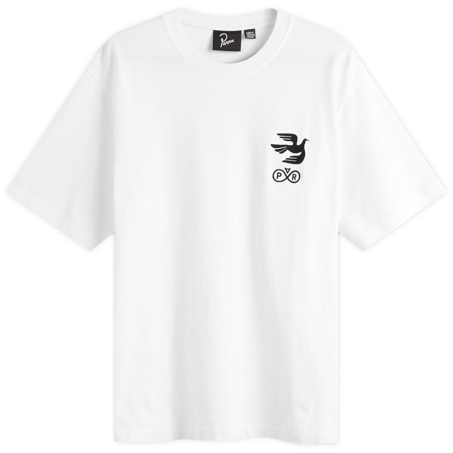 Tričko By Parra Parra Infinite Bird Logo T-Shirt, Size Large Biela | 54215-WHT, 0
