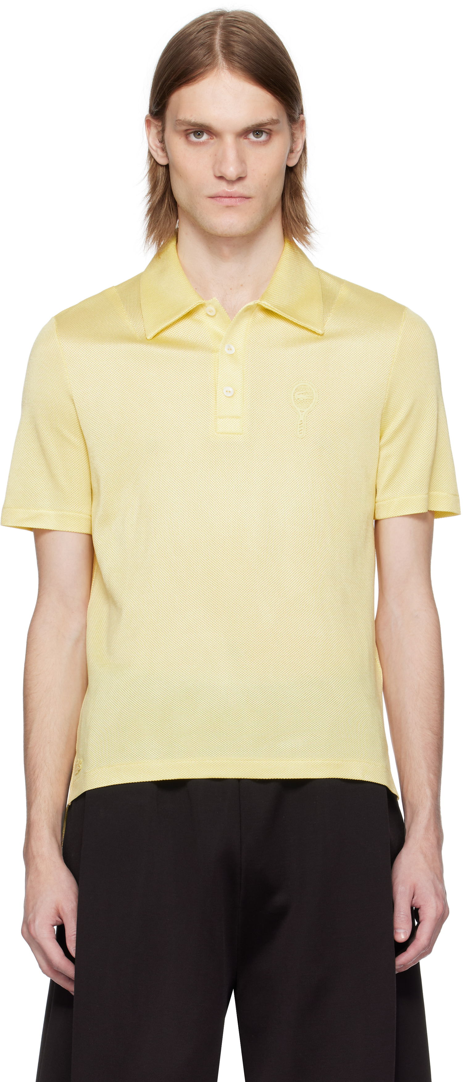 Polo tričko Lacoste Lacoste Runway Regular Fit Satin Piqué Polo Žltá | DH6801, 0