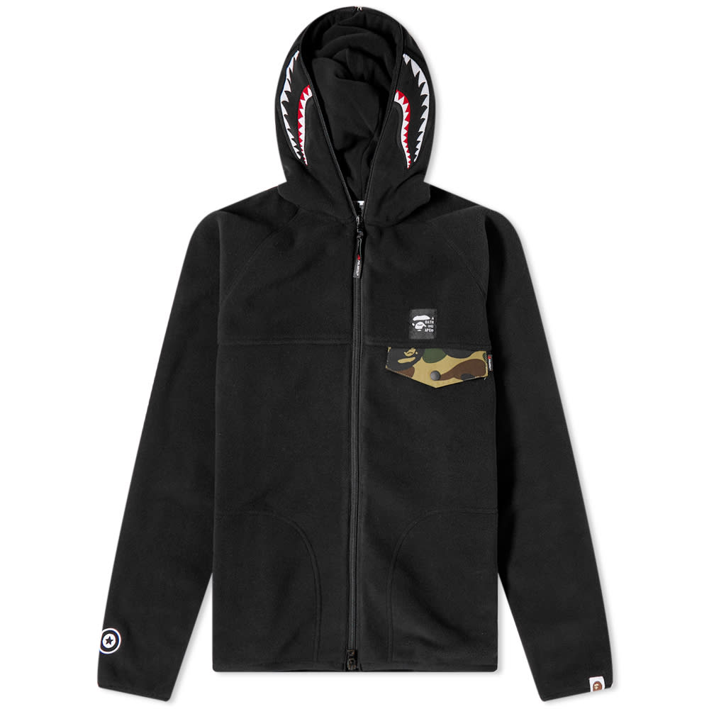 A Bathing Ape Shark Polartec Full Zip Hoody