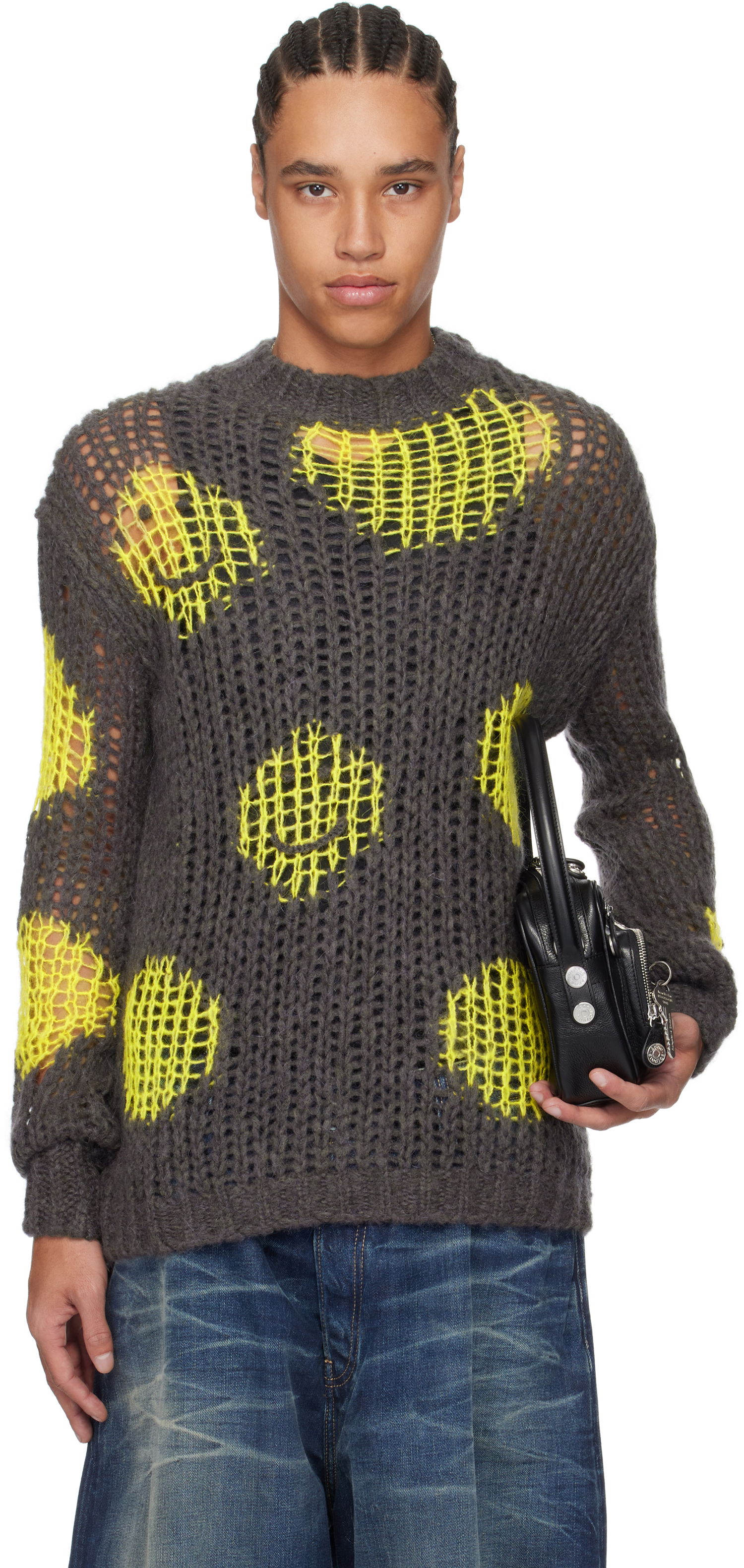 Sveter Acne Studios Acne Studios Embroidered Mohair Sweater Šedá | A60576-, 0
