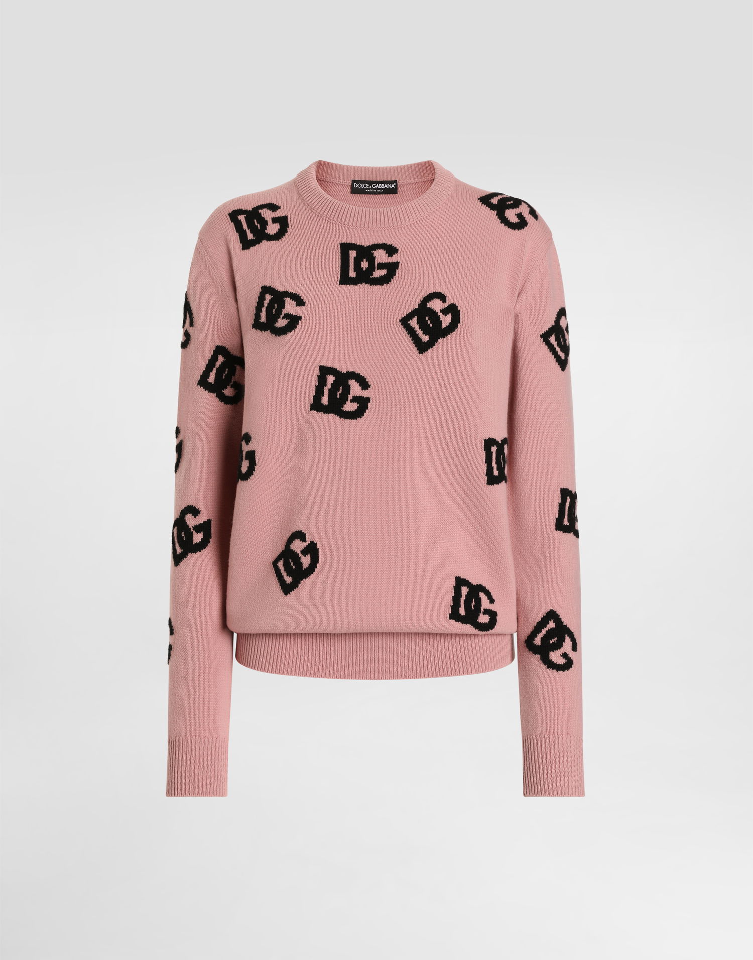 Sveter Dolce & Gabbana Dolce & Gabbana Women's Wool Sweater with DG Logo Ružová | FXX06TJCVZLF0473, 0