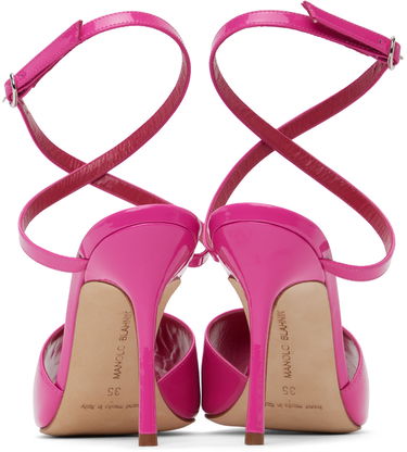 Starostlivosť o obuv Manolo Blahnik Manolo Blahnik Hourani 105 Heeled Sandals Ružová | 123-2189, 1