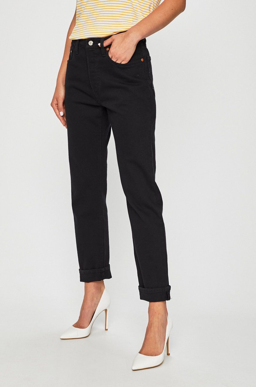 Džínsy Levi's 501 High Rise Straight Crop Jean Čierna | 36200-0085, 0