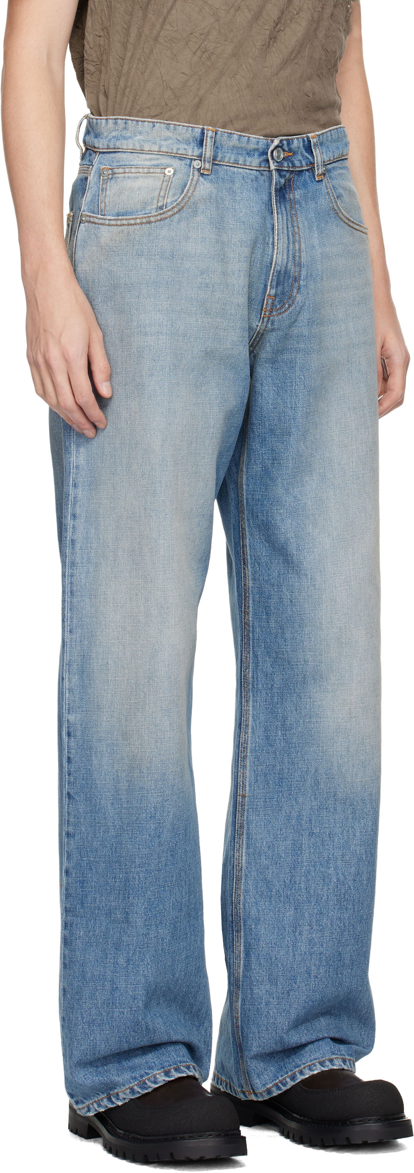 Džínsy ERL Breakwater Wash Jeans Modrá | ERL11P003, 1