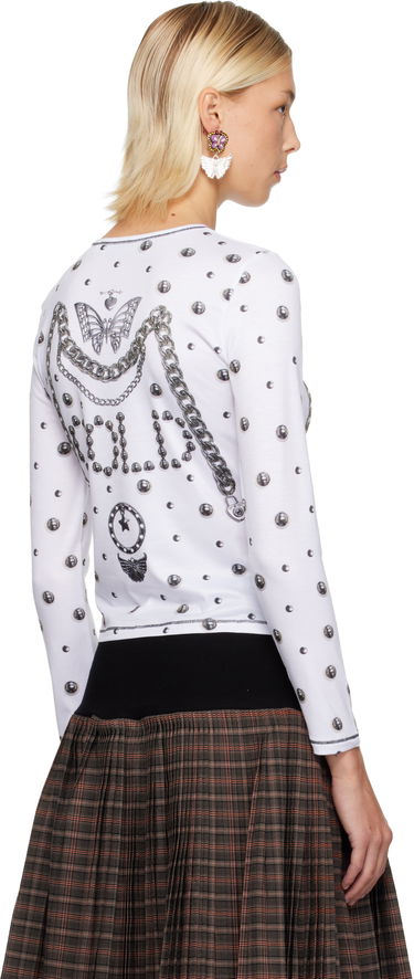 Tričko Chopova Lowena Chopova Lowena 'HOT' Fitted Jersey T-shirt Biela | 2407, 2