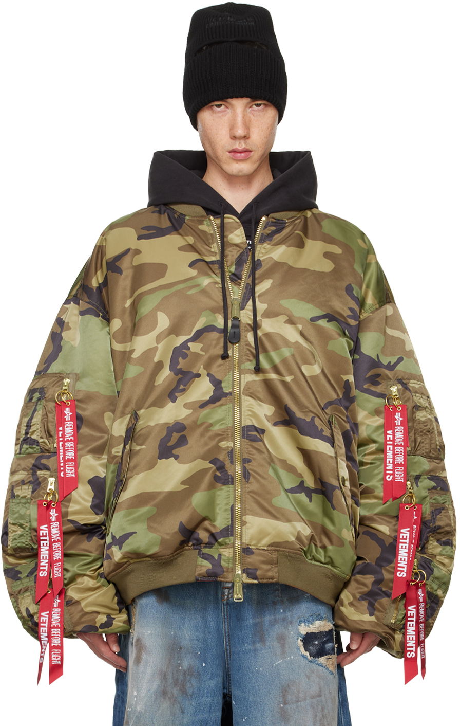 Bomber bunda VETEMENTS Alpha Industries Edition Cargo Bomber Jacket Zelené | UA65JA230G, 0